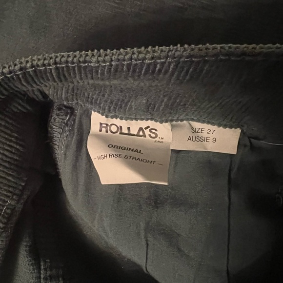 nwt ROLLA'S FREE PEOPLE original straight corduroy pant in forest green 27 - Picture 11 of 15